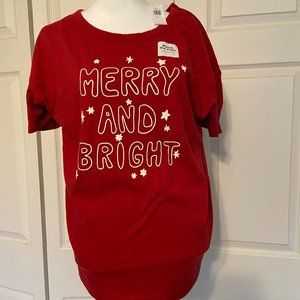 Old Navy Red 'Merry and Bright' shirt, L-tall